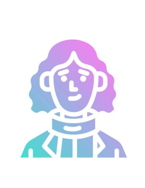 Kadın avatar simgesi vektör illüstrasyon grafik tasarımı