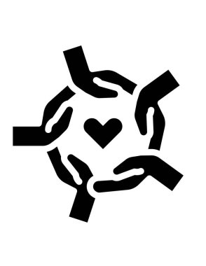 Kalp şekli ikonu. vektör illüstrasyonu