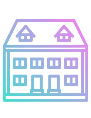 Ev inşa simgesinin vektör illüstrasyonu