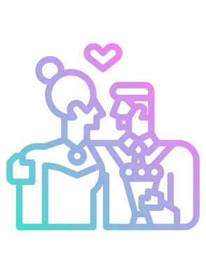 aile konsepti simgesi, vektör illüstrasyonu 