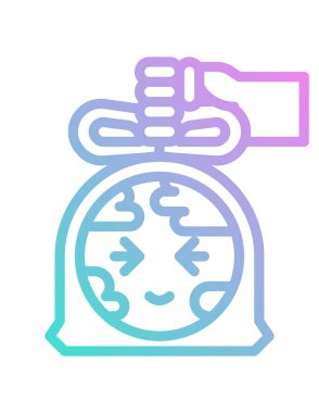 Plastik atık kavramının vektör illüstrasyonu, plastik ürün simgesi