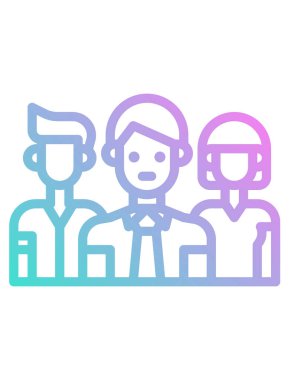 Takım çalışması simgesi vektör illüstrasyonu