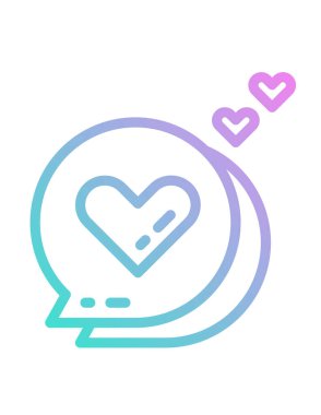 kalp şekli simgesi, vektör illüstrasyonu