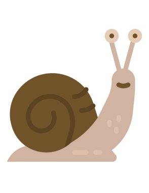 Çizgi film salyangoz simgesinin vektör çizimi