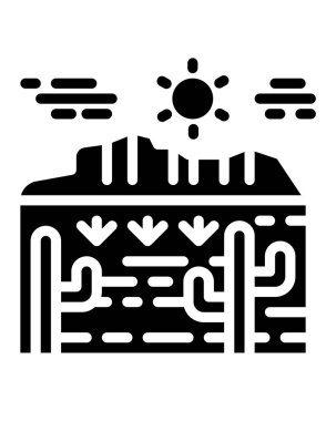 Çöl ile ağ için bir arkaplan çizimi