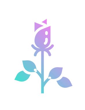 Çiçek ikonu. vektör illüstrasyonu