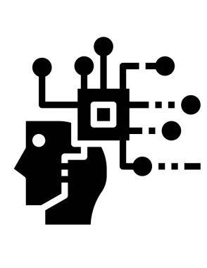 robot ikon vektör illüstrasyonu