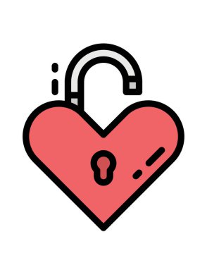 kalp şekli ikon vektör illüstrasyonu