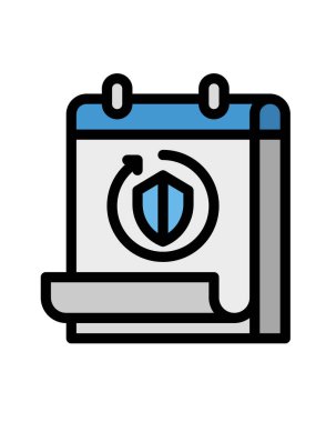 Takvim simgesi vektör illüstrasyonu