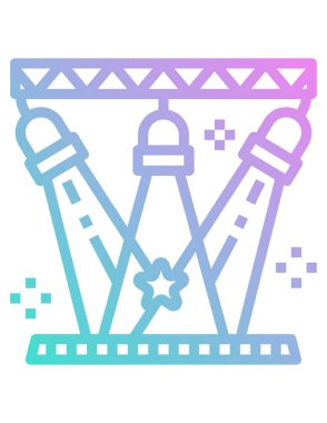 spot ışıkları ve sahne ışıkları, olay konsepti simgesi