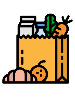 Çizgi film besin simgesinin vektör çizimi