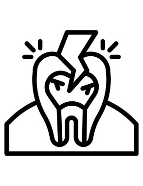 Diş simgesi, vektör çizimi 