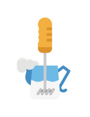 Süt için flamanın vektör illüstrasyonu 