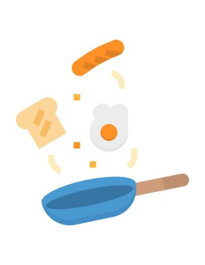 Çizgi film komik yemeklerinin vektör çizimi