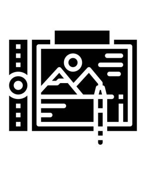 harita simgesi vektör illüstrasyonu