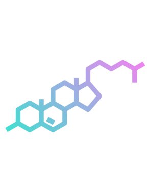 Molekül yapısı simgesi vektör illüstrasyon grafik tasarımı