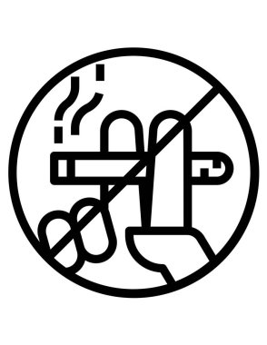 Yasak dumanın vektör illüstrasyonu