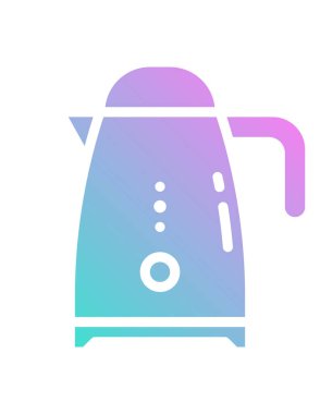 elektrik kettle simgesi vektör illüstrasyonu