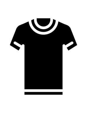 Beyaz arkaplanda t-shirt çizgisi vektör simgesi