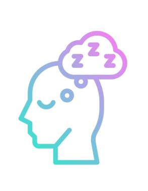 İnsan beyni çizgi vektör simgesi