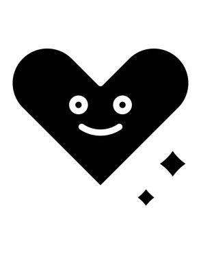 Kalp ikonu vektör illüstrasyonu