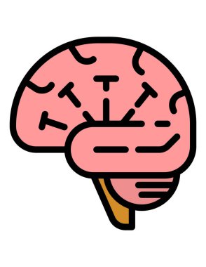 Beyin simgesi, vektör illüstrasyonu