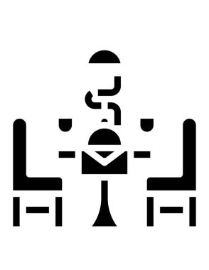 kafe ve restoran simgesi vektör illüstrasyonu 