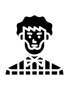 Siyah takım elbiseli bir adamın vektör çizimi