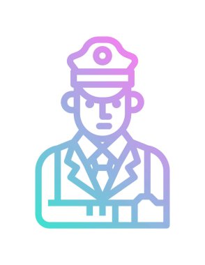 polis simgesi vektör illüstrasyonu