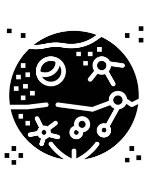 Gezegen simgesi, vektör çizimi