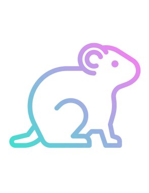 hamster simgesi, vektör illüstrasyonu 