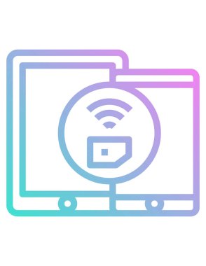 Cep telefonu simgesi, vektör illüstrasyonu