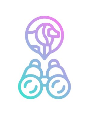 binoküler simge, vektör çizimi 