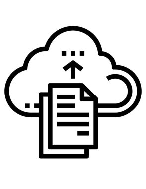 bulut depolama vektörü simgesi