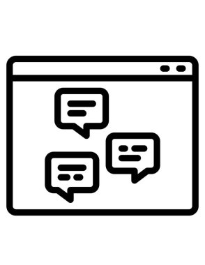 Sohbet simgesi vektör illüstrasyonu