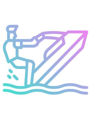 İzole edilmiş çizgi simgesinin vektör illüstrasyonu