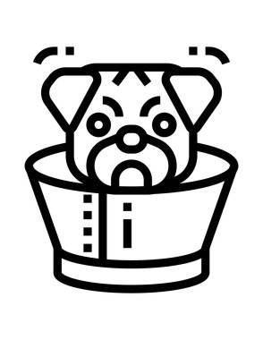 evcil köpek maması ikonu vektör illüstrasyon grafik tasarımı