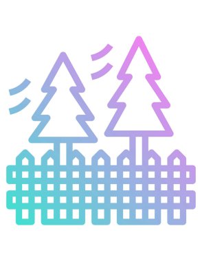 Noel ağacı simgesi seti