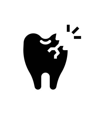 diş simgesi vektör illüstrasyonu 