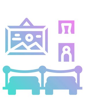 Müze mobilyalarının vektör çizimi