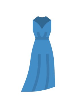 Basit düz kadın elbise ikonunun vektör illüstrasyonu