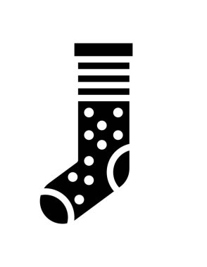 Noel çorap ikonu. vektör illüstrasyonu 