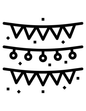 çelenk simgesi, vektör illüstrasyonu