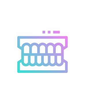 Diş simgesinin vektör illüstrasyonu