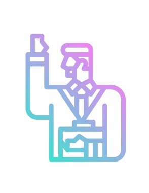 kişi veya avatar, vektör simgesi beyaz üzerinde izole