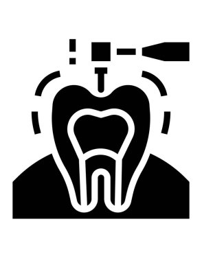 Diş simgesi, vektör çizimi 