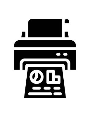 Yazıcı simgesi. düz tasarım biçimi