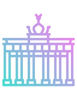 Bir bina simgesinin vektör illüstrasyonu