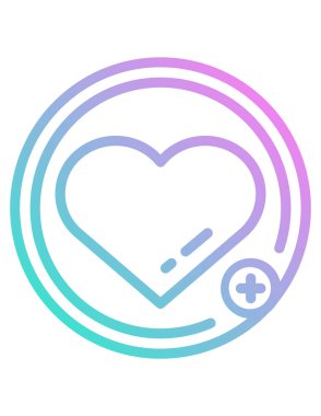 kalp simgesi, vektör illüstrasyonu.