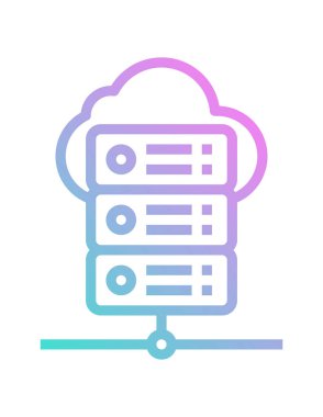 sunucu veri depolama simgesi. Basit ve minimalist tasarım. vektör illüstrasyonu